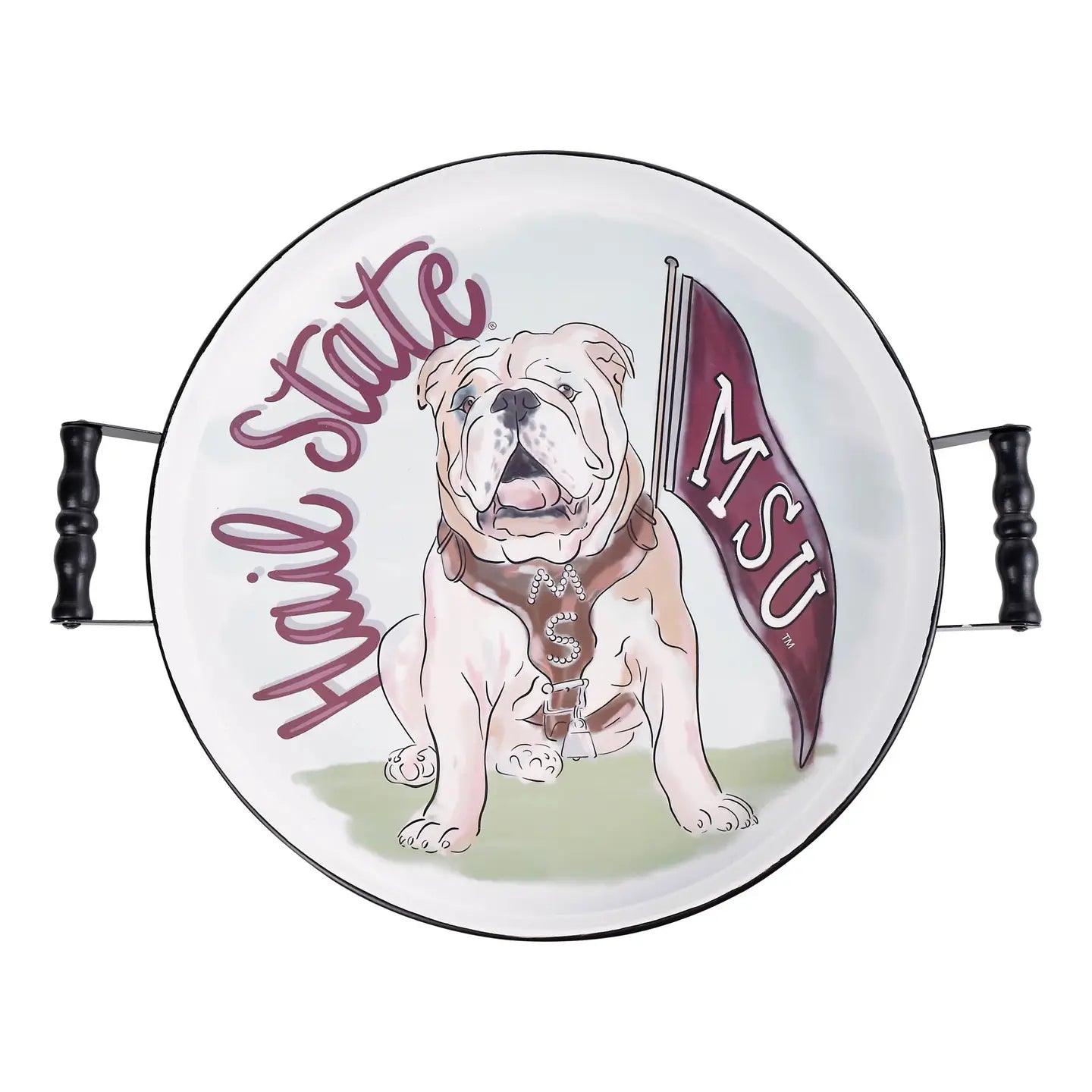 Mississippi State Mascot Enamel Tray