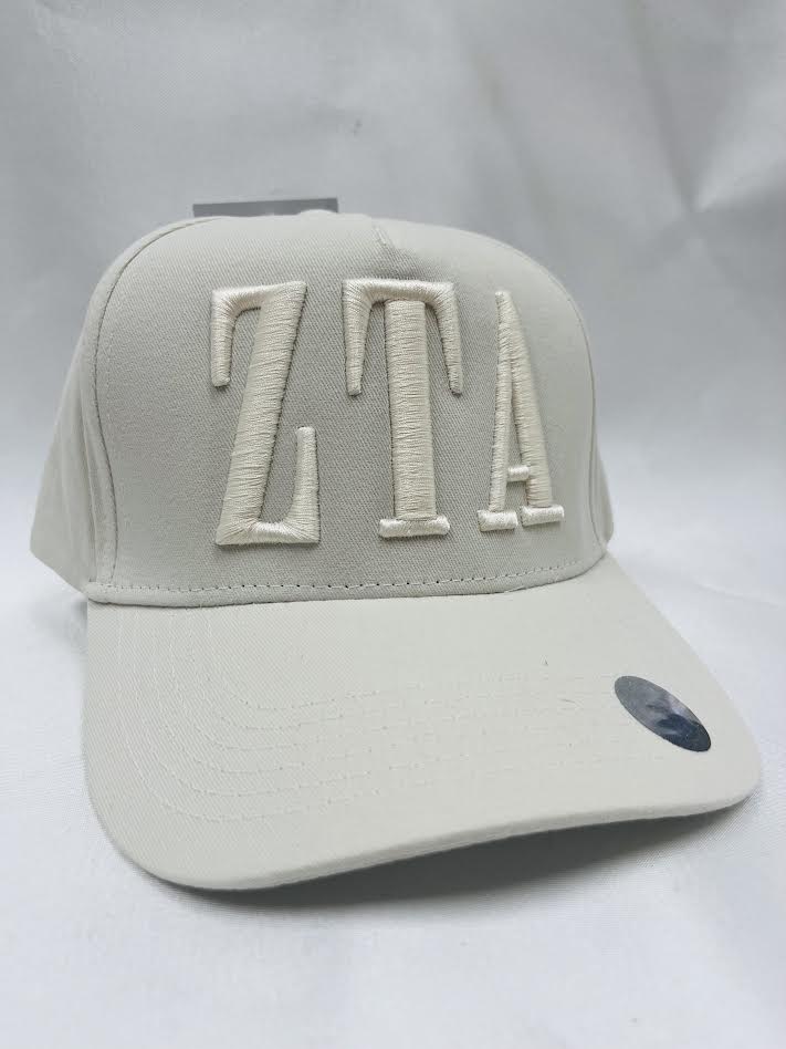 Cream 3D Sorority Trucker