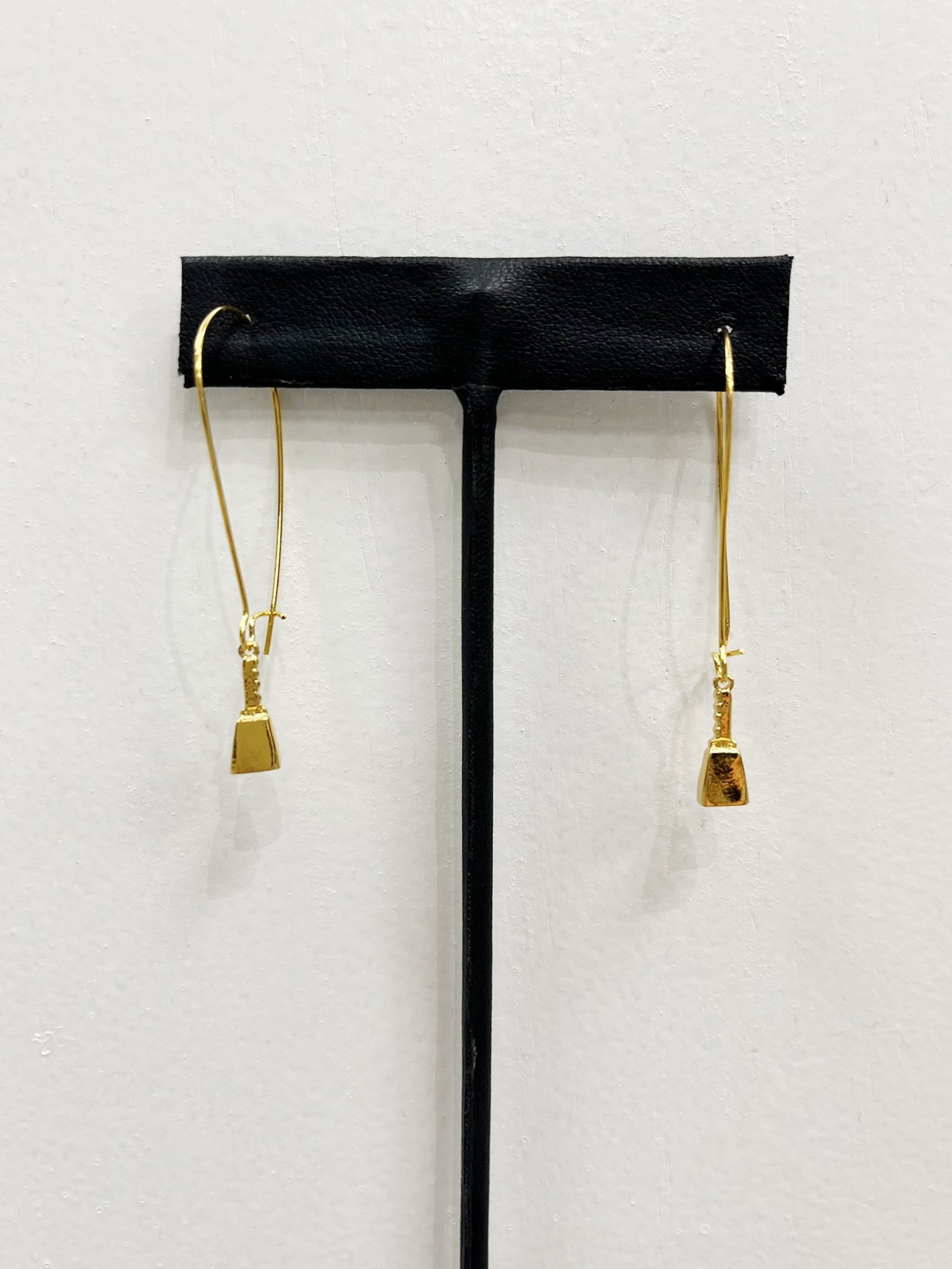 Gold Plated Cowbell Earrings