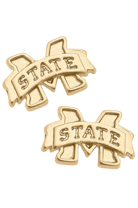 MSU Gold Stud Earrings