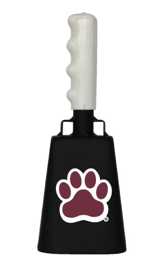 Boxed: Medium Black BullyBell with Paw Print Decal
