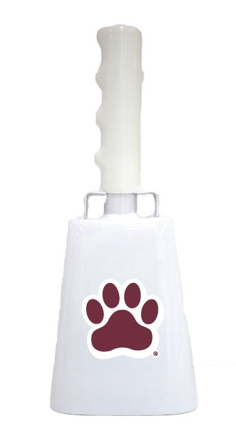 Boxed: Medium White BullyBell with Paw Print Decal