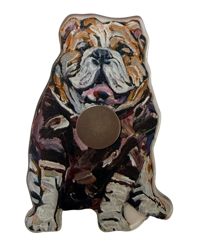 Maroon Bulldog Acrylic Magnet