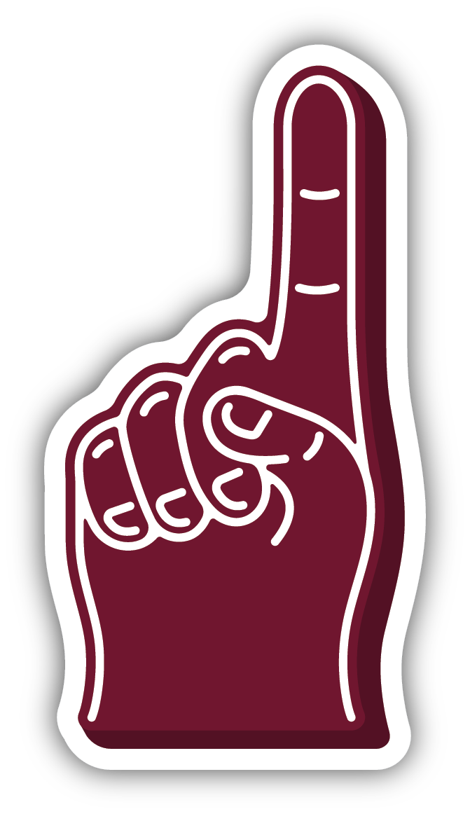 Foam Finger Decal