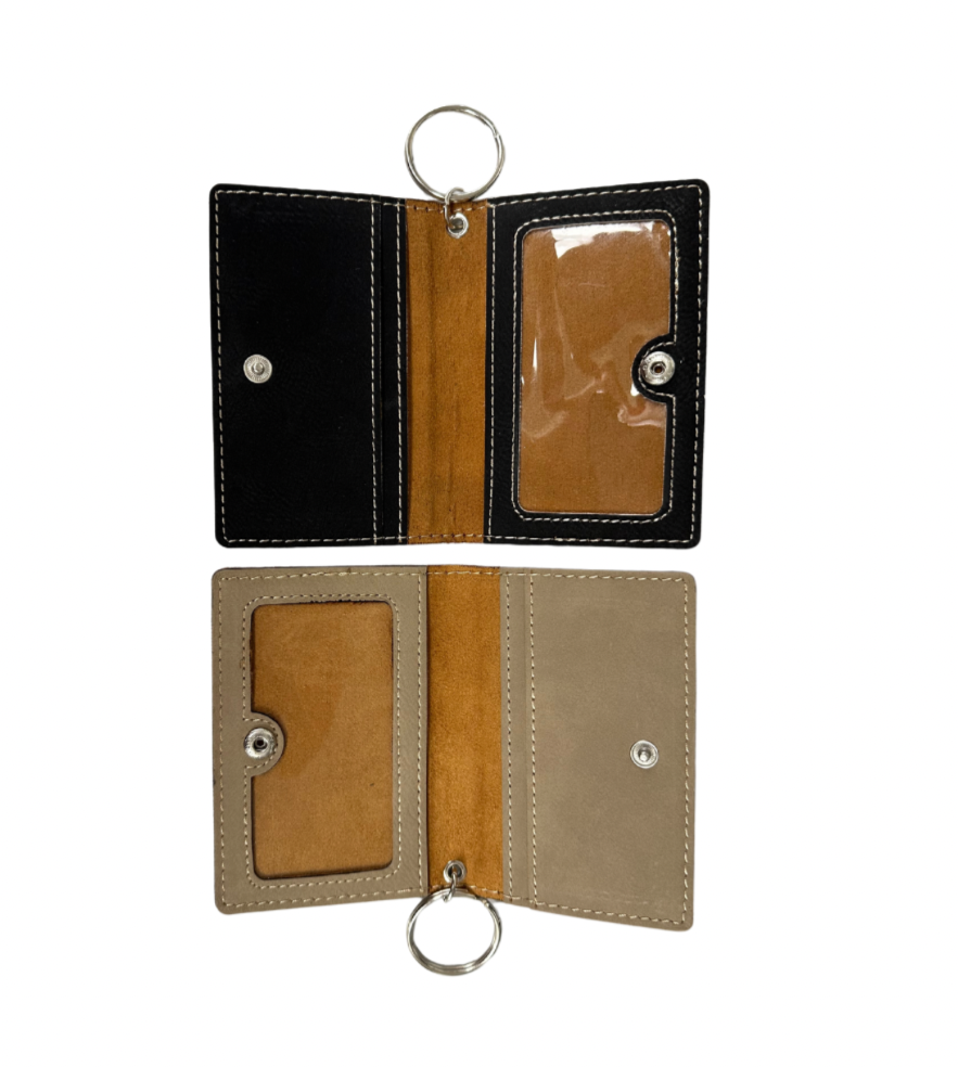 Blank Leather Keychain Wallet