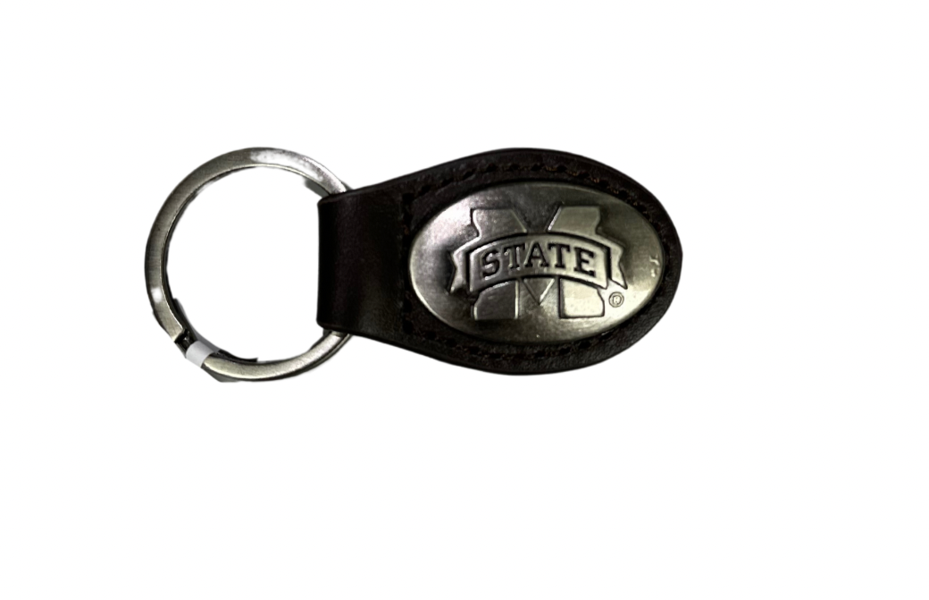 MSU Oval Concho Keychain