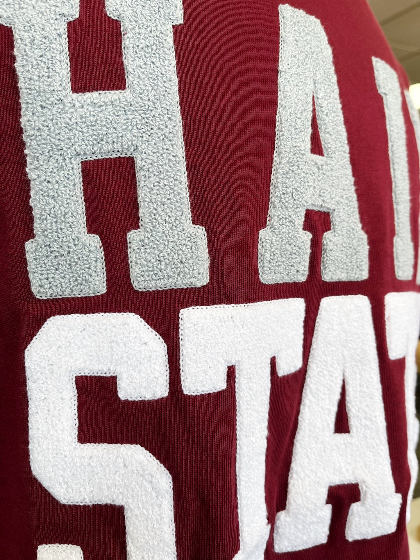 Hail State Chenille Embroidered Tee