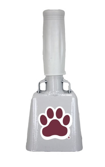 Small White BullyBell with Paw Print Decal