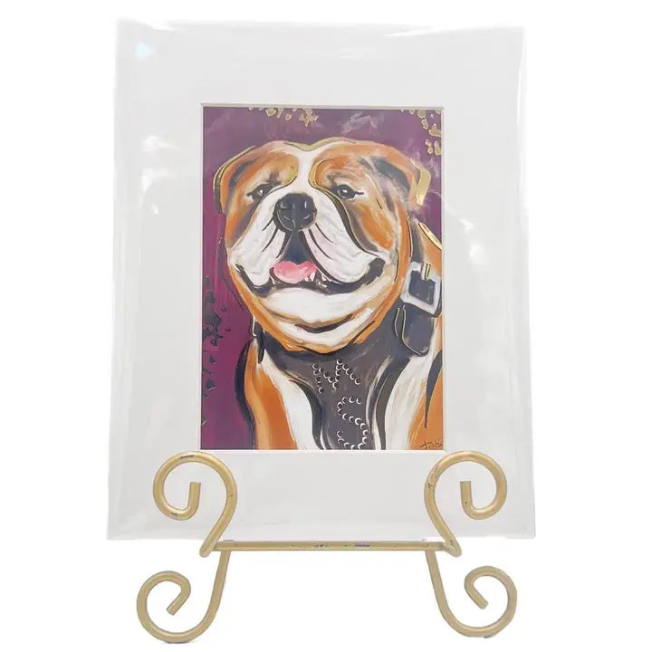 Gold Foil Bulldog Print