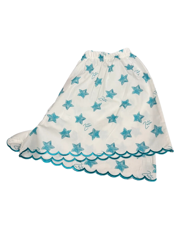 Zeta Cotton Scalloped Shorts