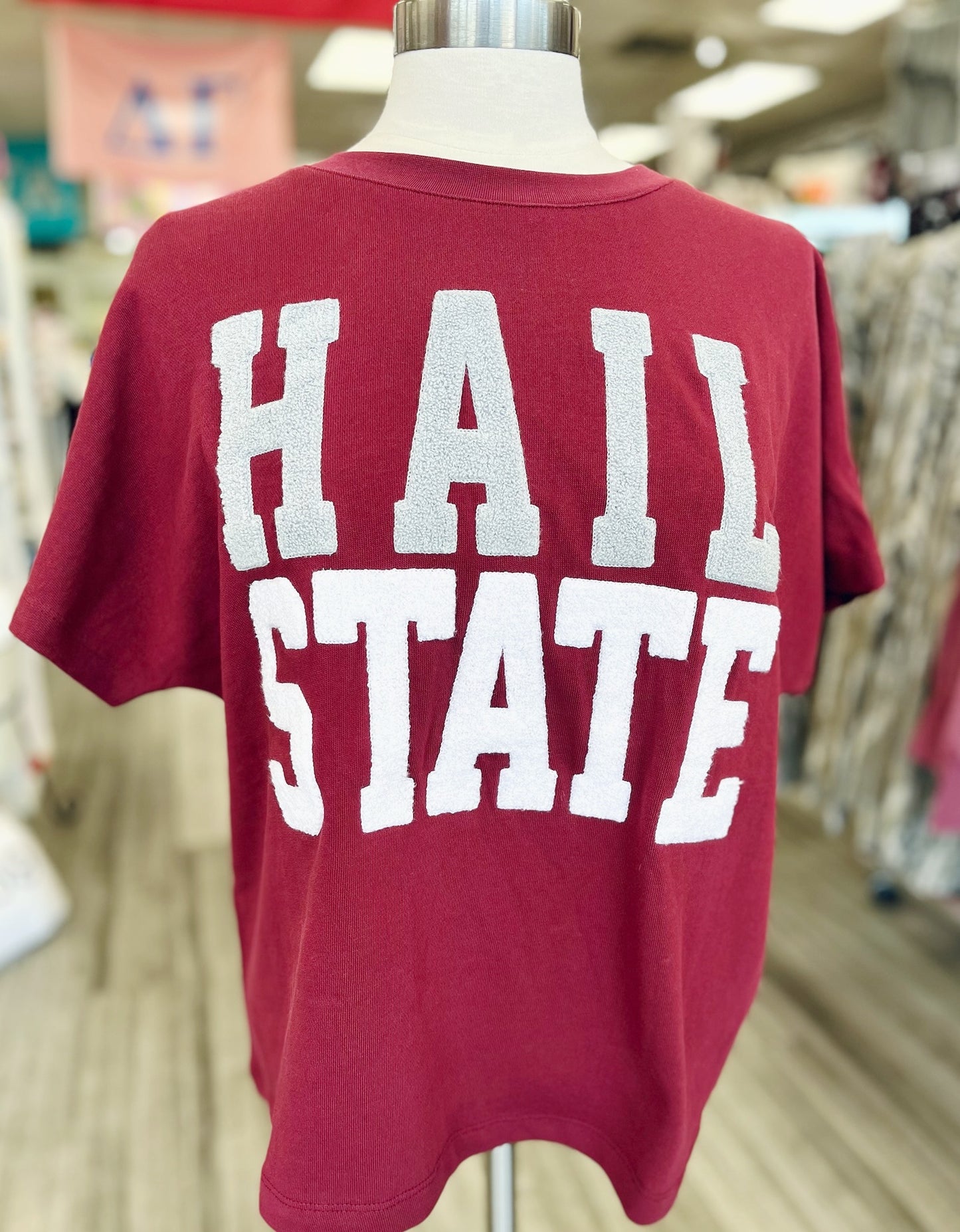 Hail State Chenille Embroidered Tee