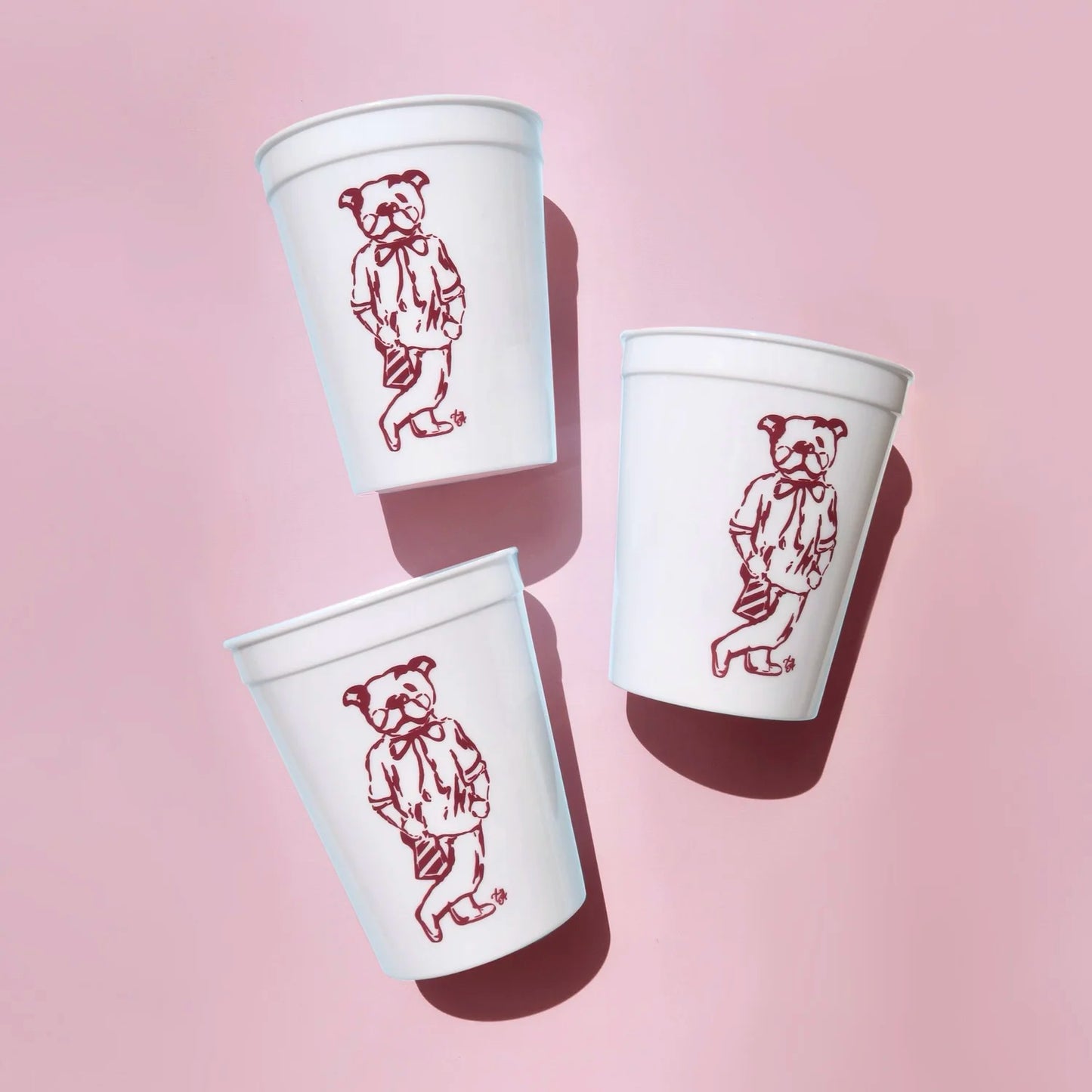 Bulldog with Cowbell Cup (Set of 6)