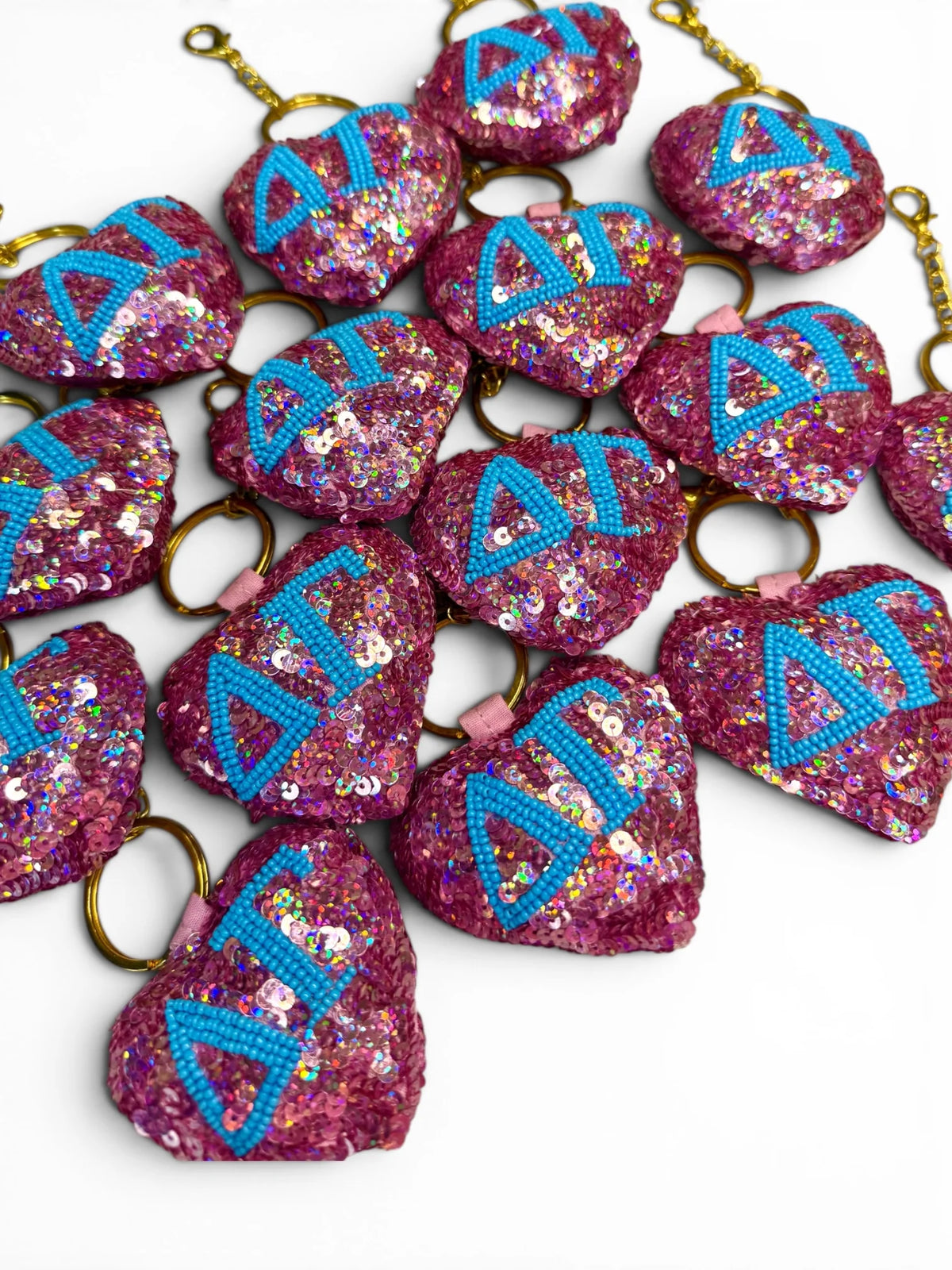 Sorority Sequin Heart Charm