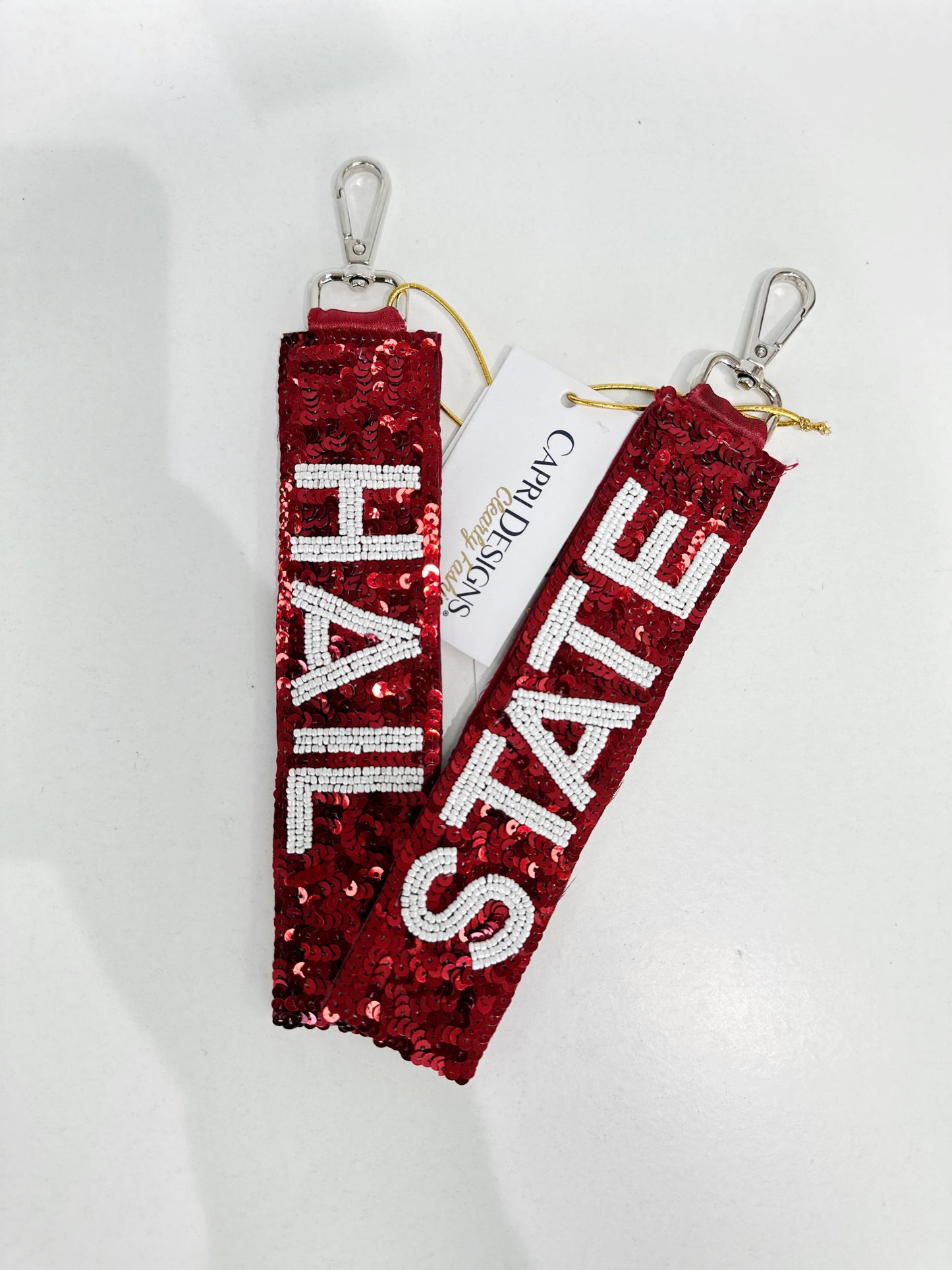 Beaded Hail State Wristlet