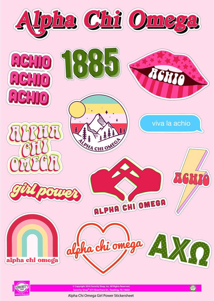 Sorority "Girl Power" Sticker Sheets