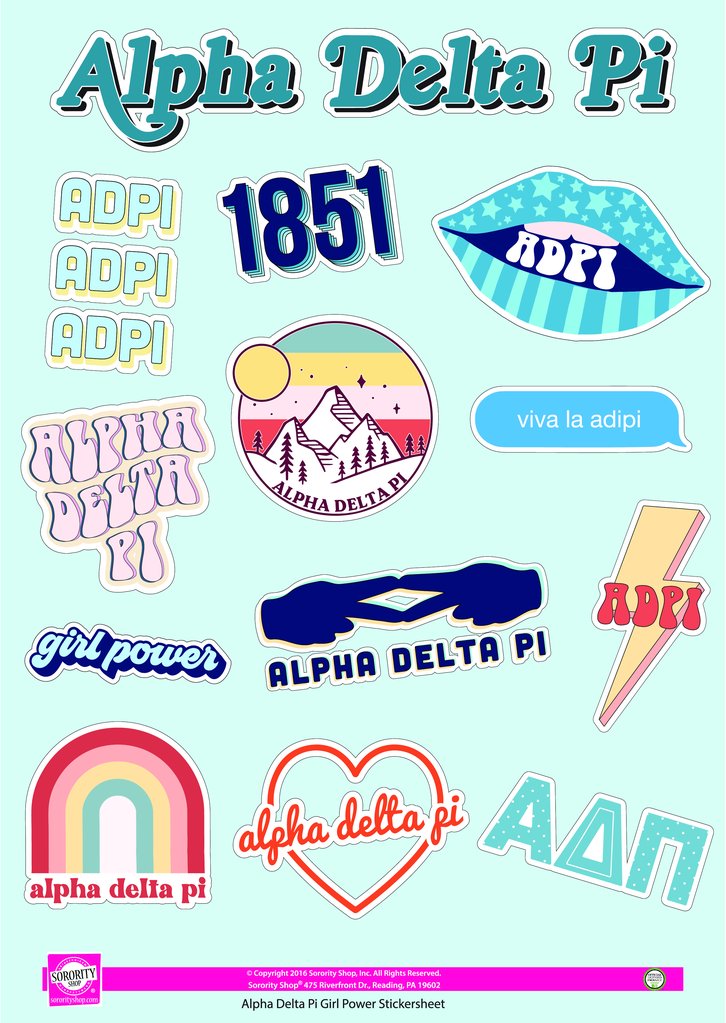 Sorority "Girl Power" Sticker Sheets