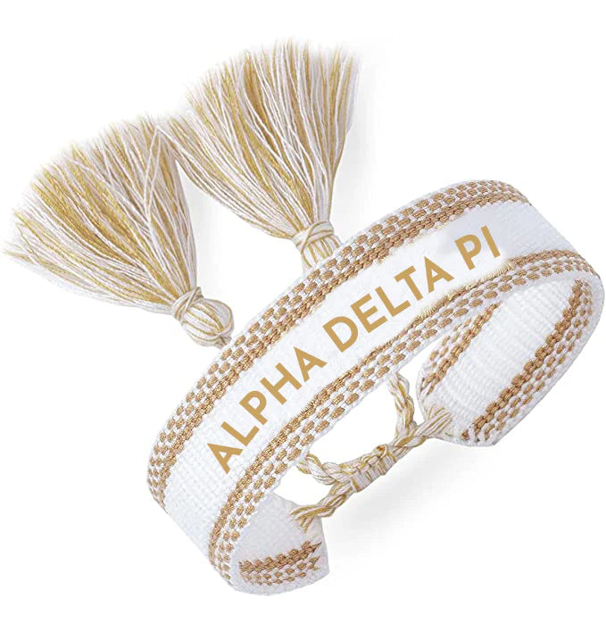 Sorority Cream Woven Bracelets
