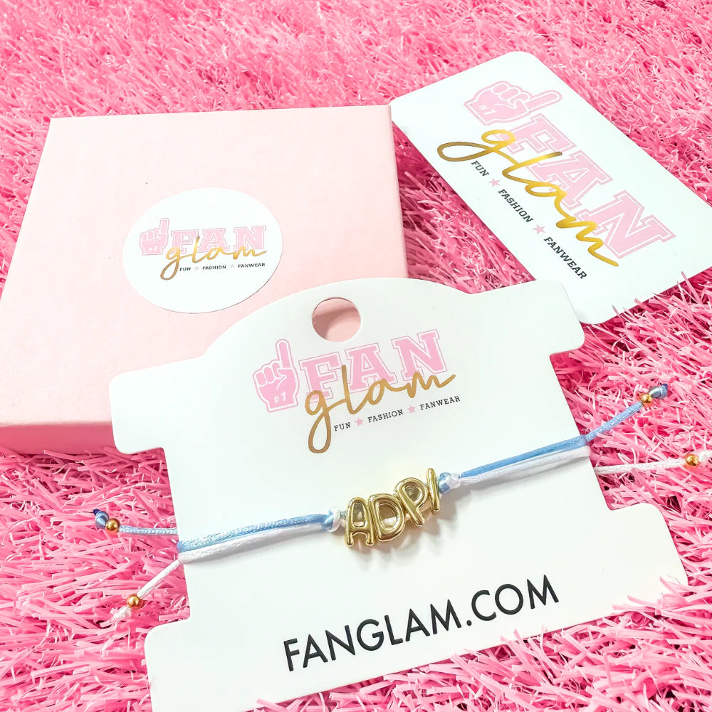 Sorority Gold Letter Cinch Bracelet
