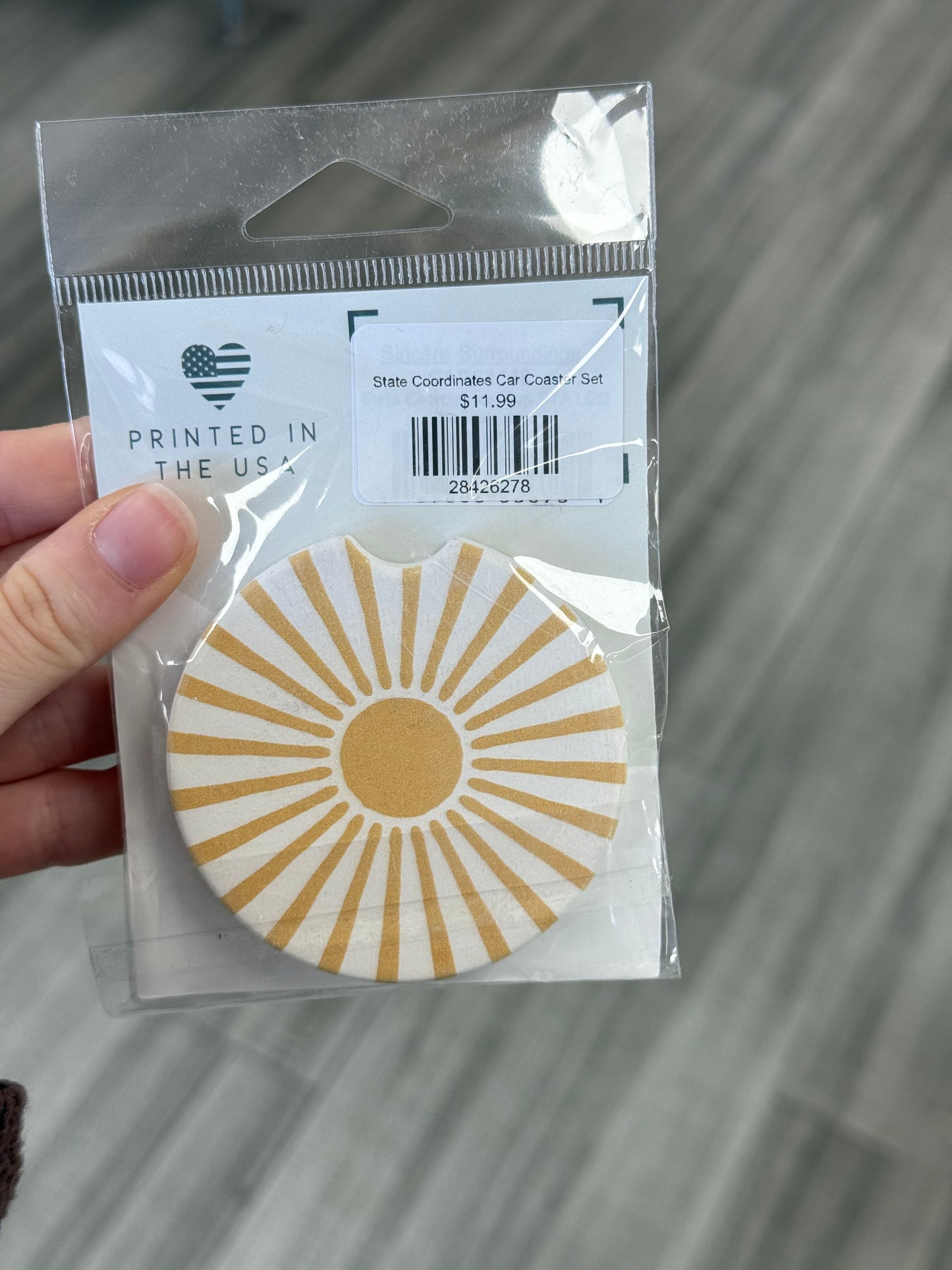 State Coordinates Car Coaster Set