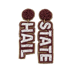 Hail State Beaded Earrings