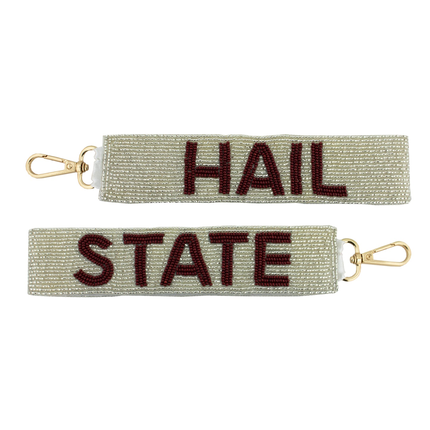 Beaded Hail State Wristlet