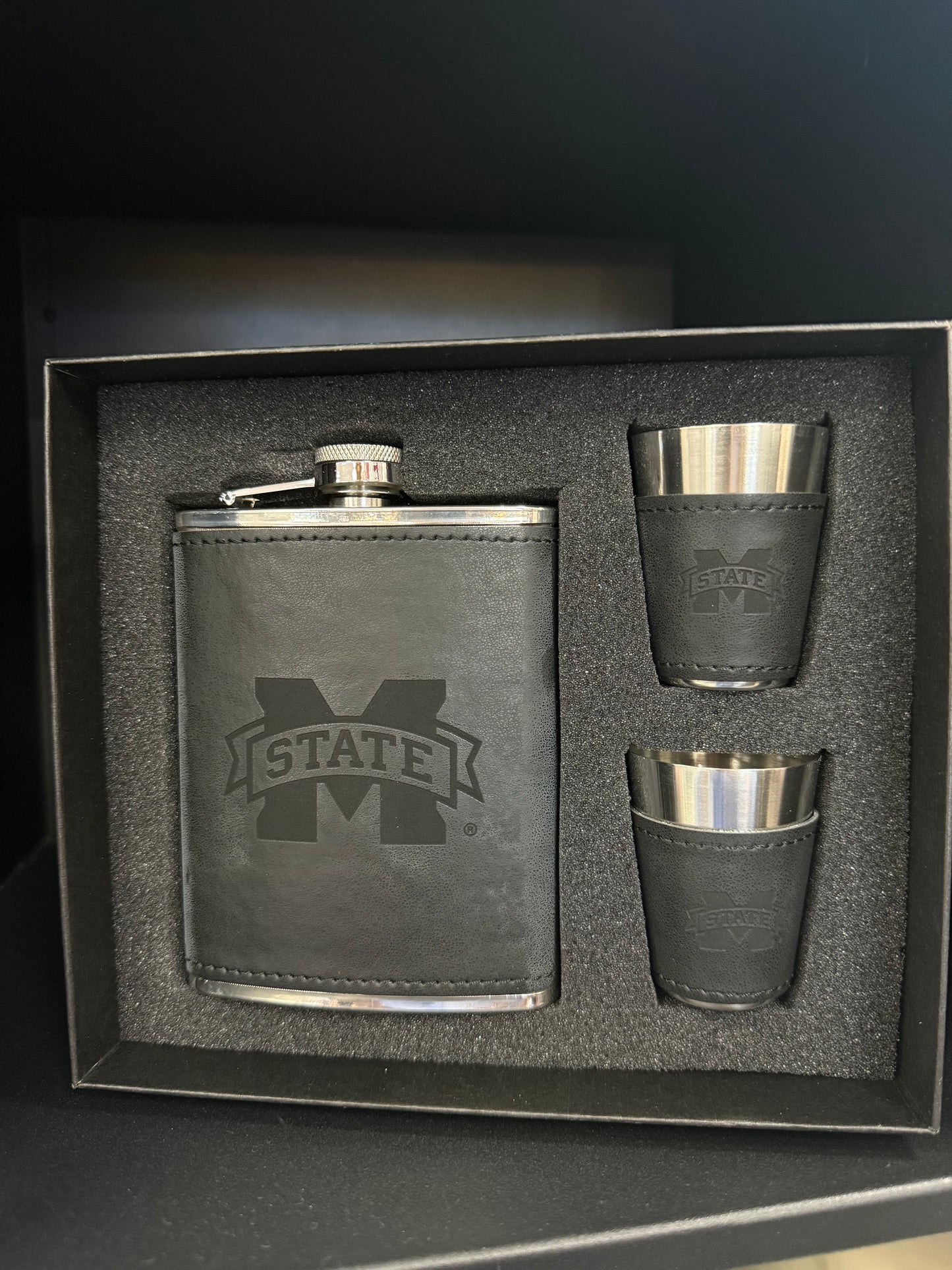 MSU Flask + Shot Glass Set