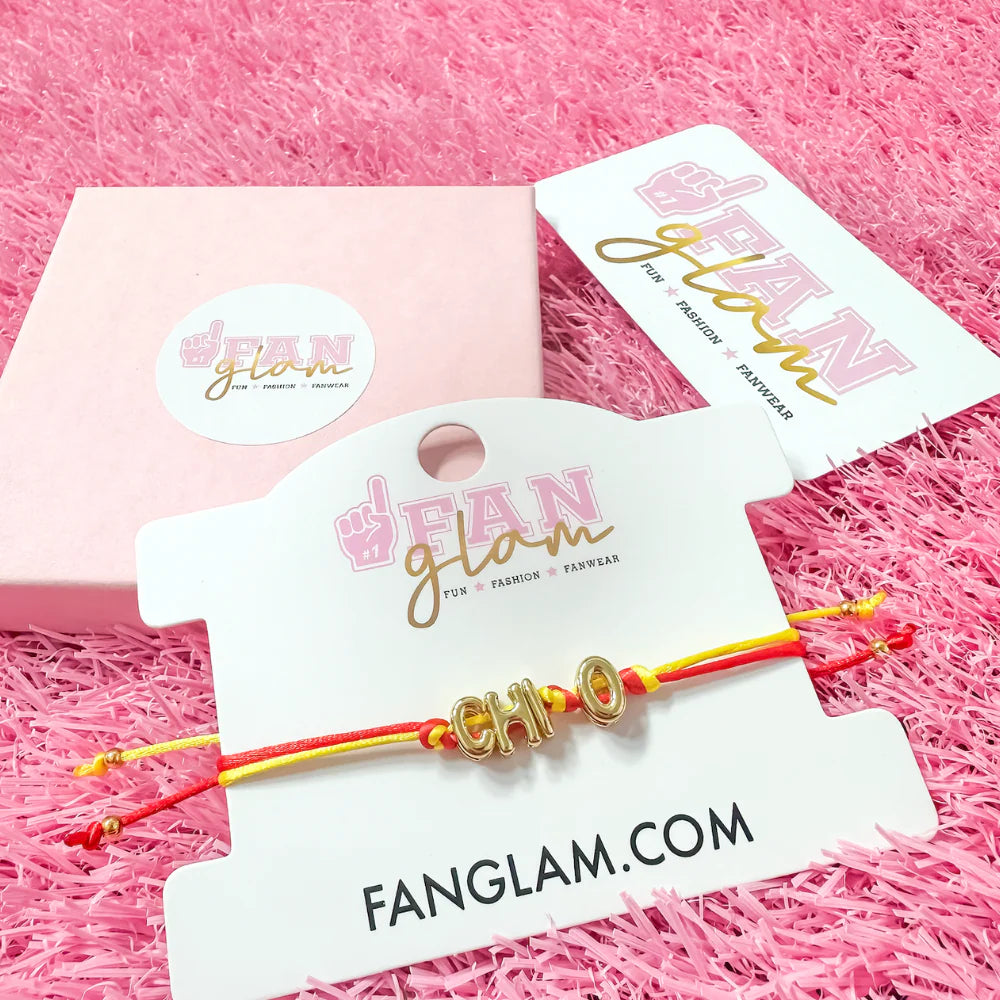 Sorority Gold Letter Cinch Bracelet
