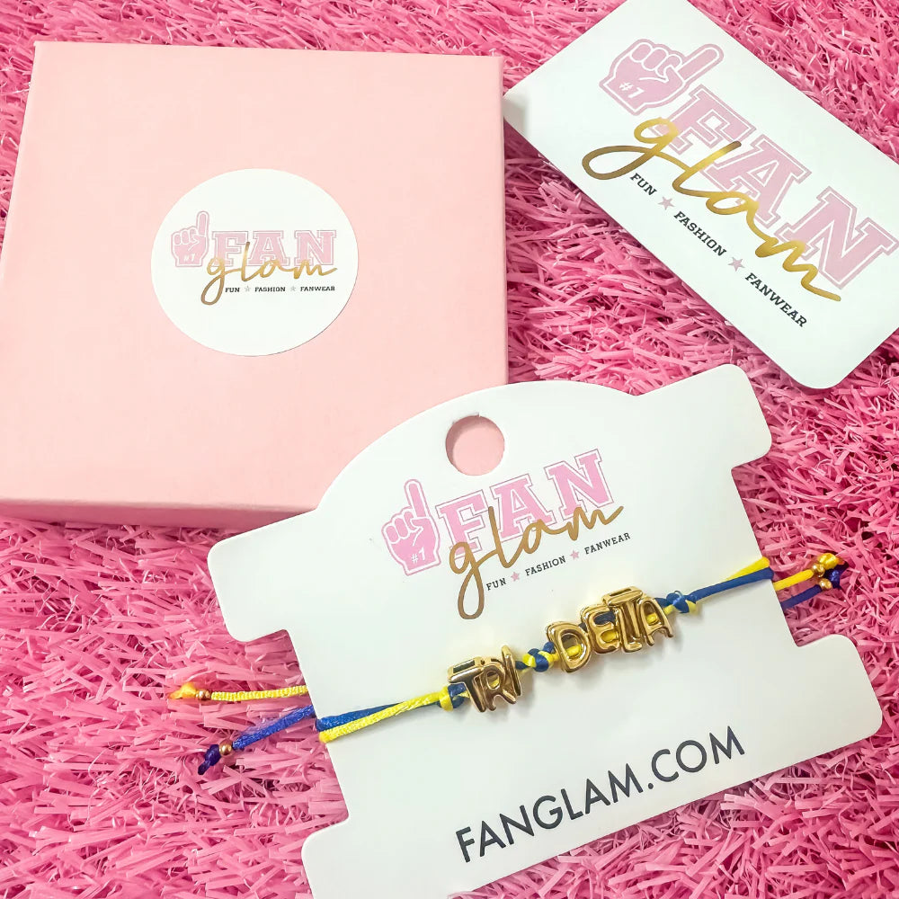Sorority Gold Letter Cinch Bracelet