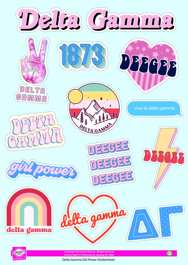 Sorority "Girl Power" Sticker Sheets