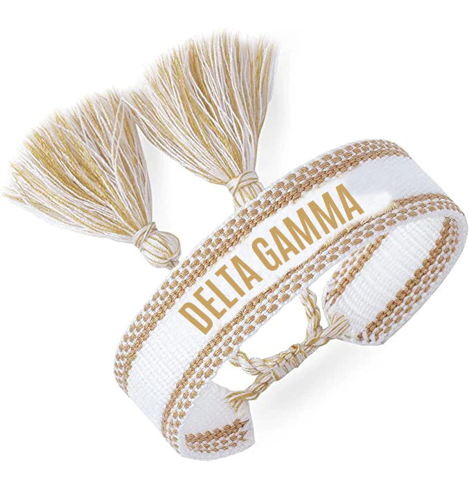 Sorority Cream Woven Bracelets