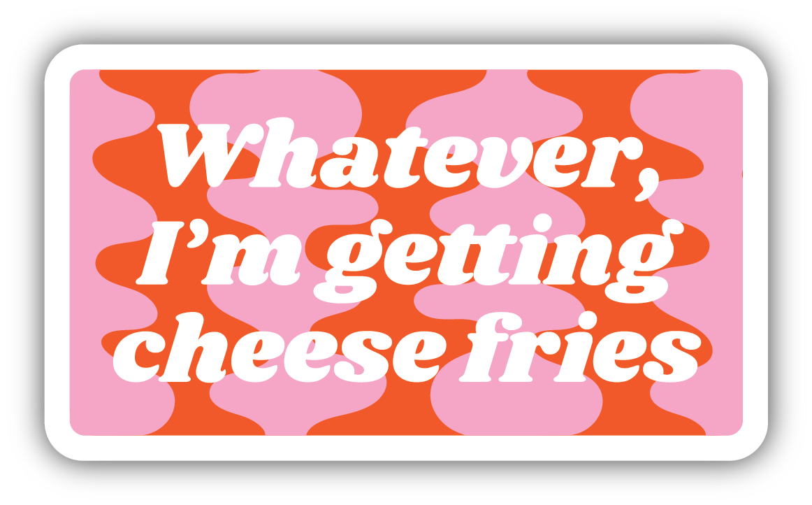 Cheese Fries Retro Decal