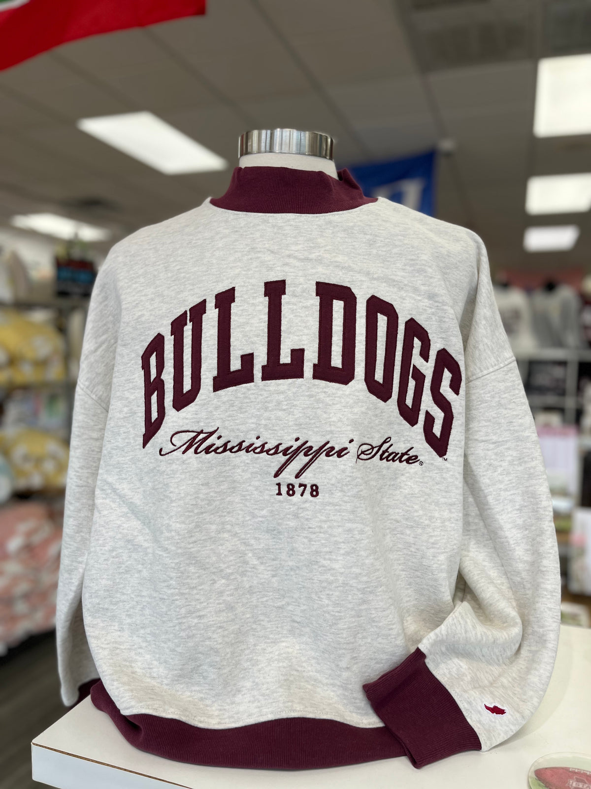 Two Tone MSU Mock Neck