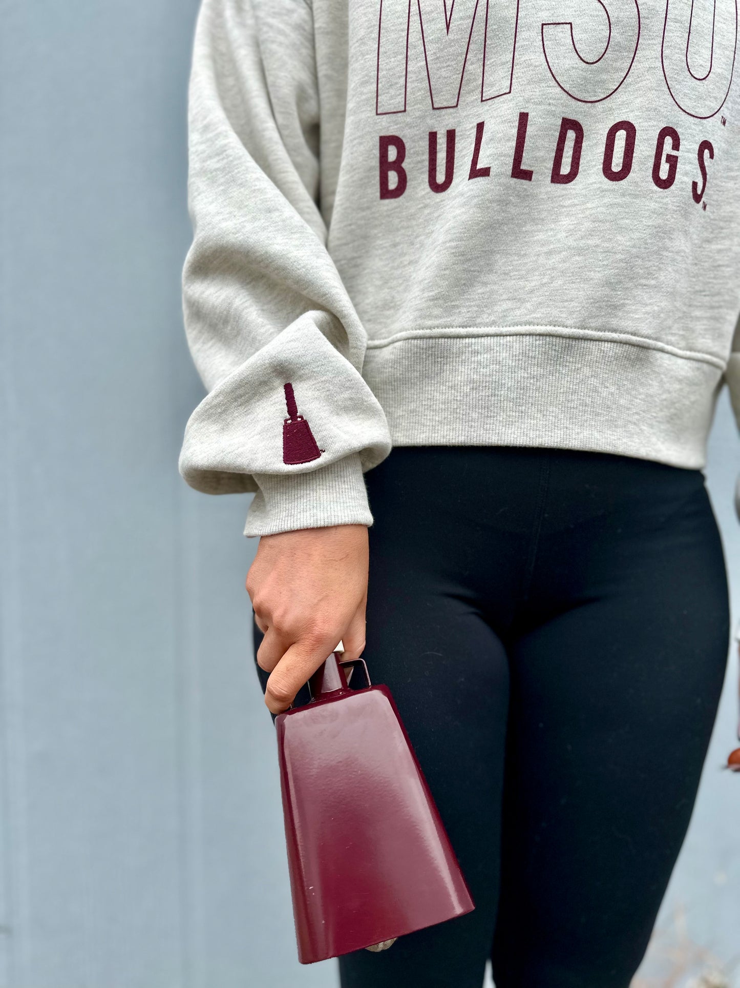 MSU Outline Cropped Sweatshirt