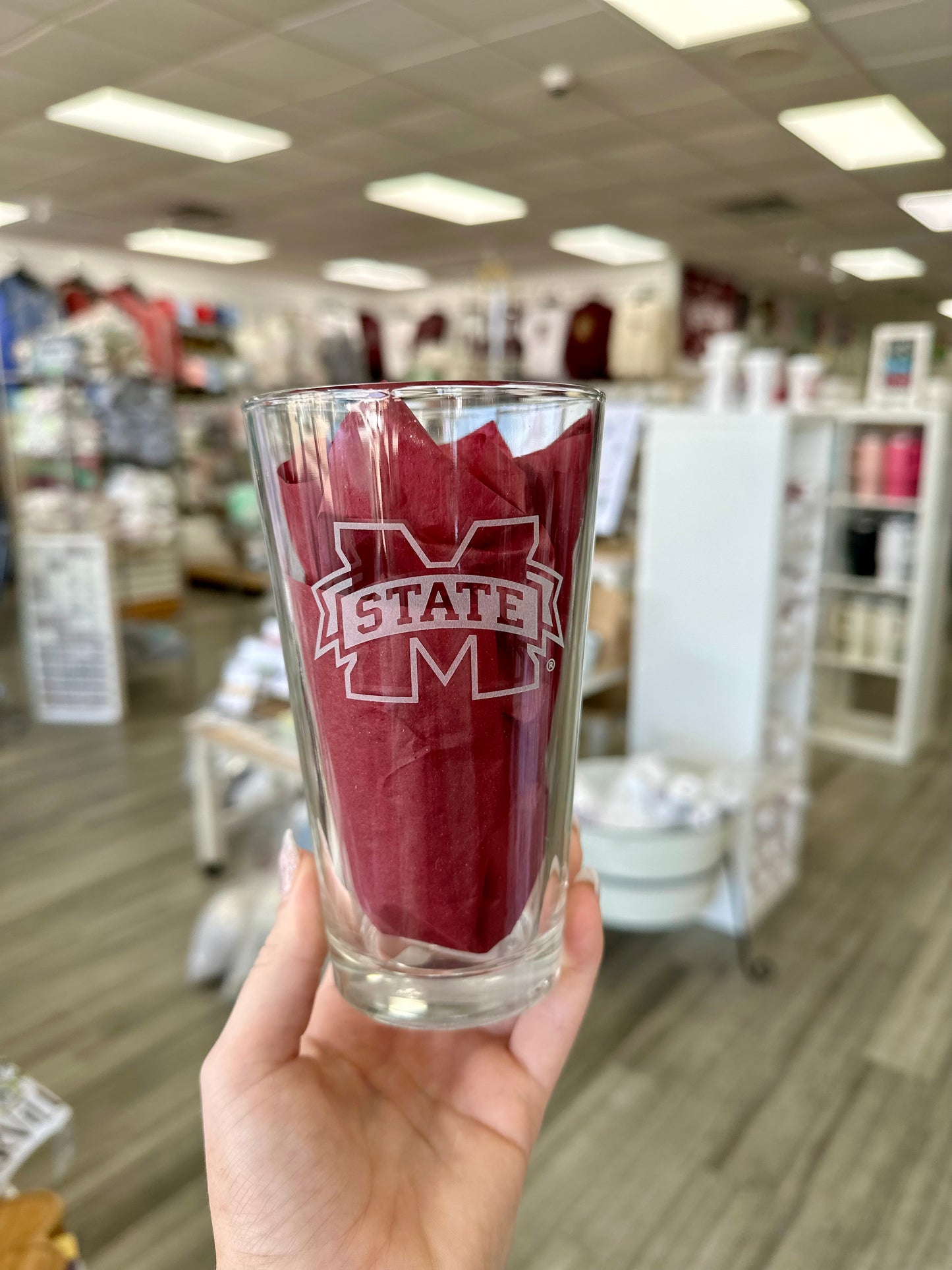 M Banner Crystal Mixing Glass