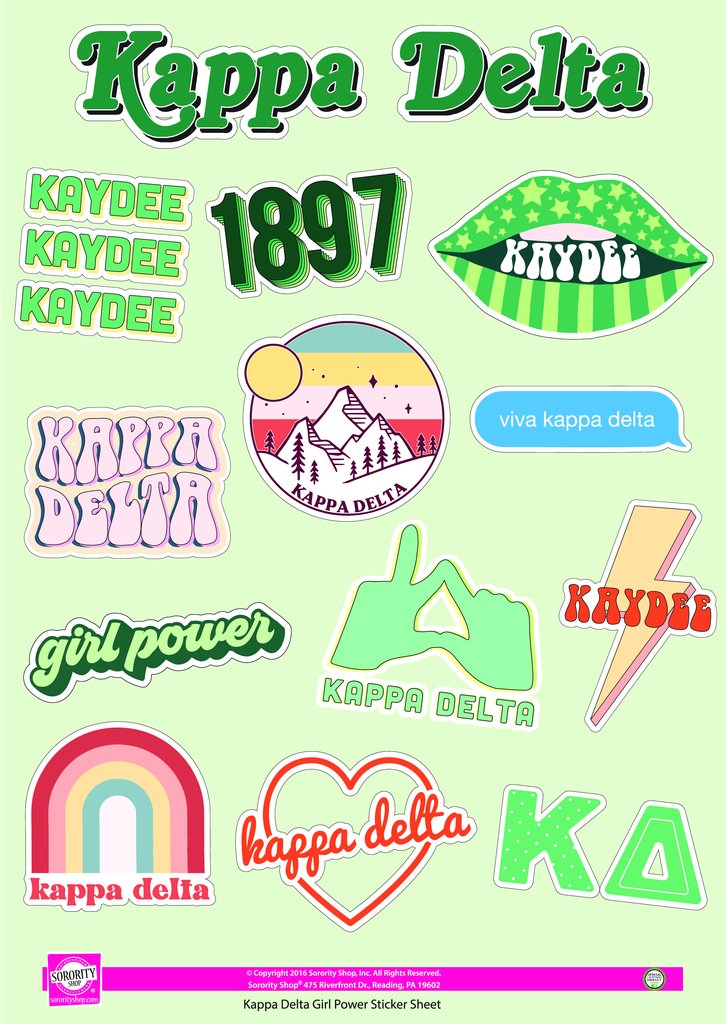 Sorority "Girl Power" Sticker Sheets
