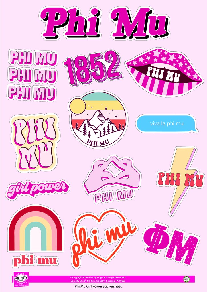 Sorority "Girl Power" Sticker Sheets