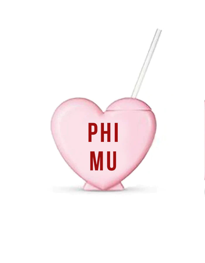 Sorority Heart Shaped Tumblers