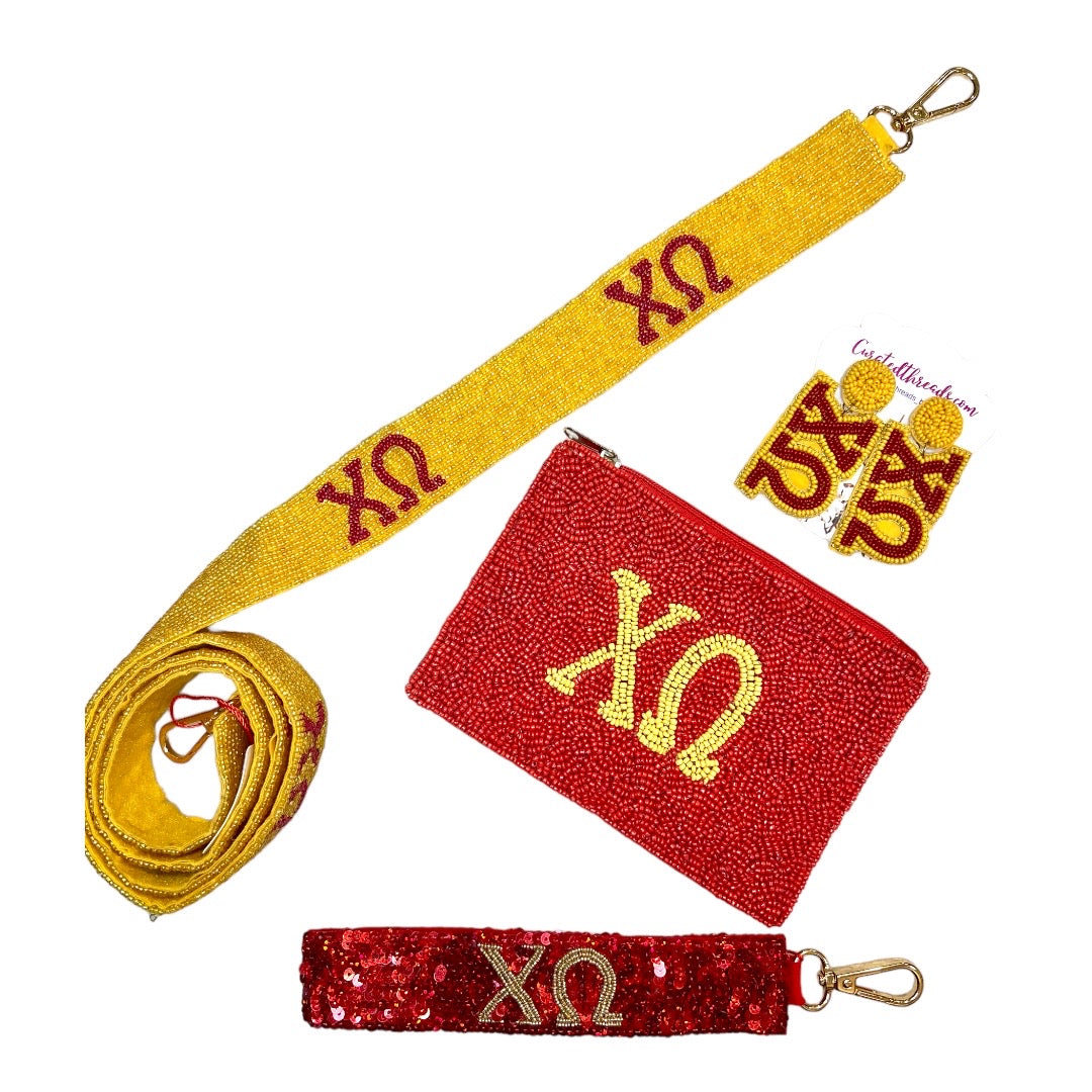 Sorority Beaded Purse Straps