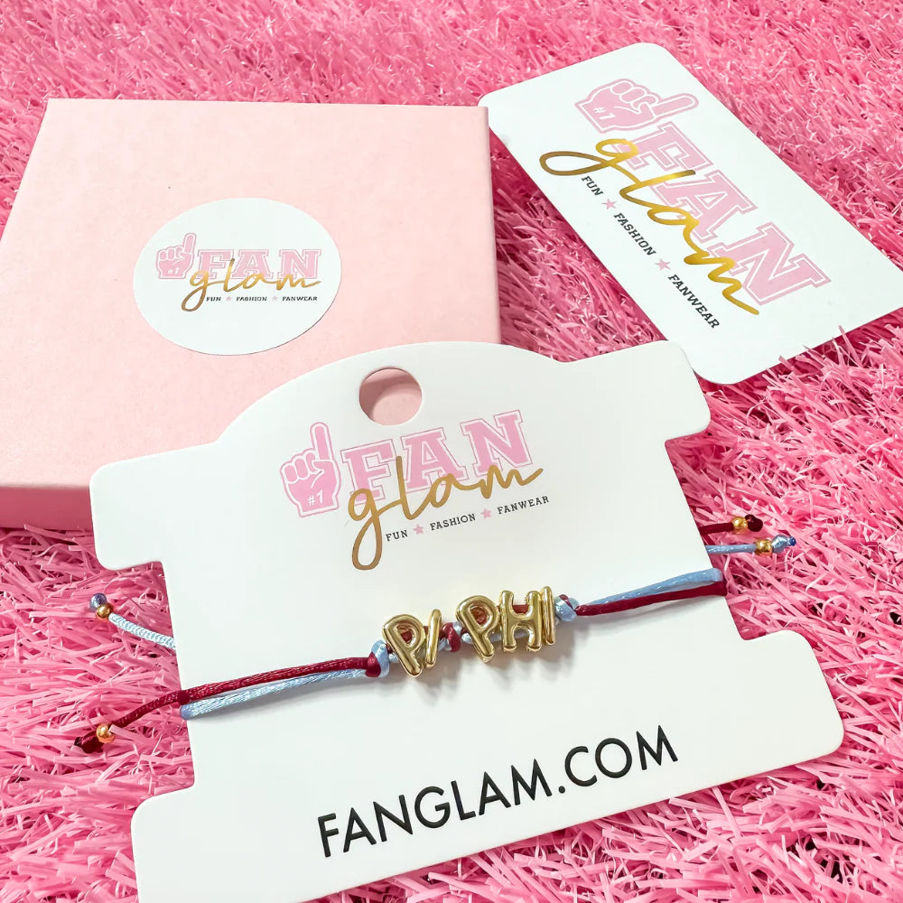Sorority Gold Letter Cinch Bracelet