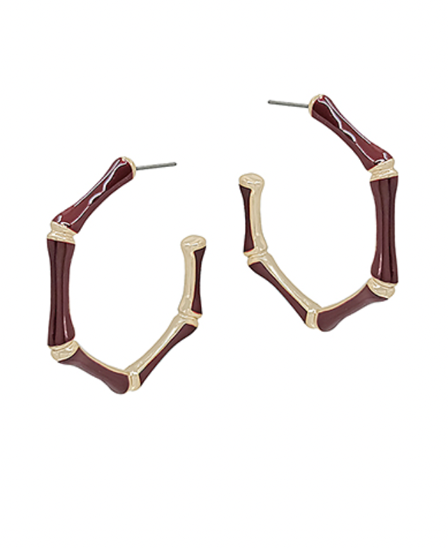 Bamboo Hoop Earrings