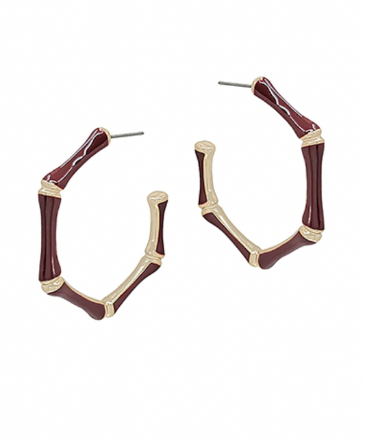 Bamboo Hoop Earrings