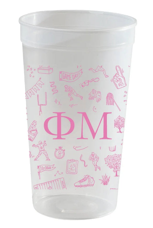 Sorority Football Toile Stadium Cup