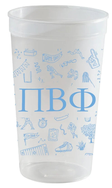 Sorority Football Toile Stadium Cup