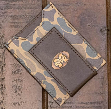 Camo M Banner Clip Wallet