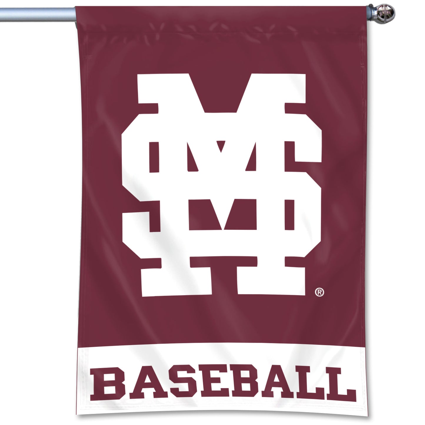 Vertical M over S Baseball Flag