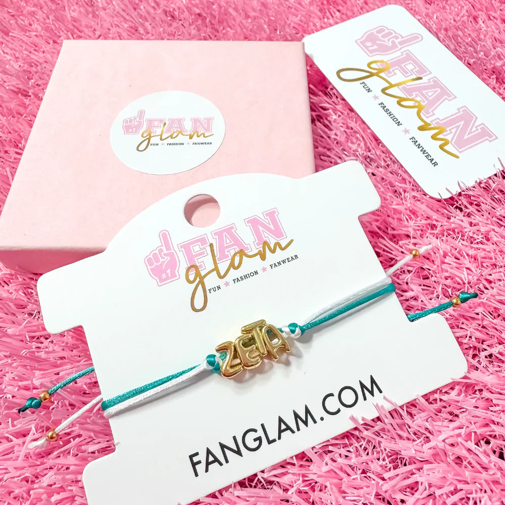 Sorority Gold Letter Cinch Bracelet