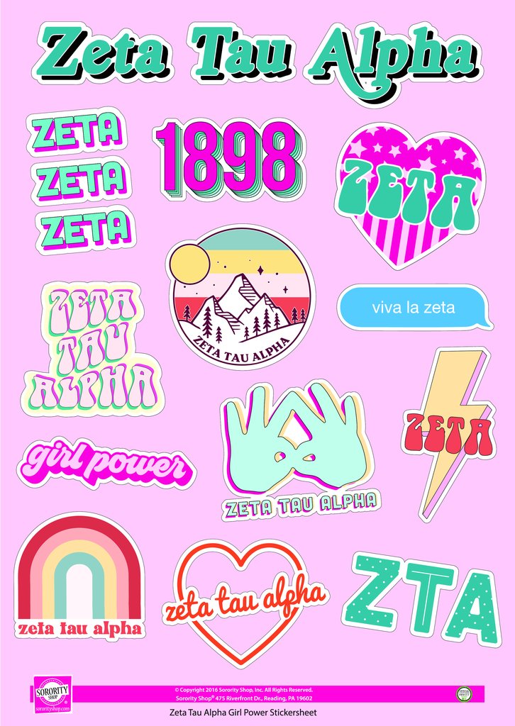 Sorority "Girl Power" Sticker Sheets