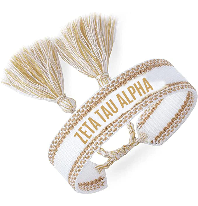 Sorority Cream Woven Bracelets