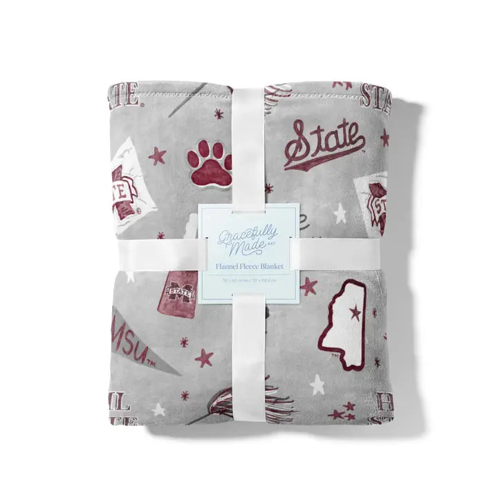 Mississippi State Flannel Fleece Blanket