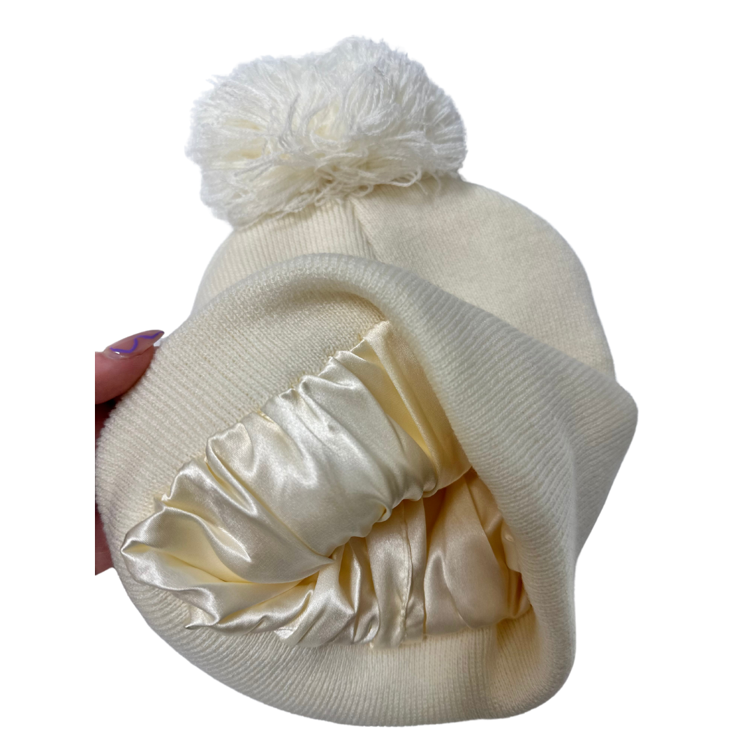M Banner Satin Lined Beanie